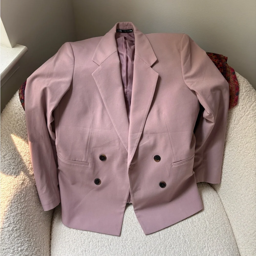 ZARA RELAXED FIT BLUSH BLAZER